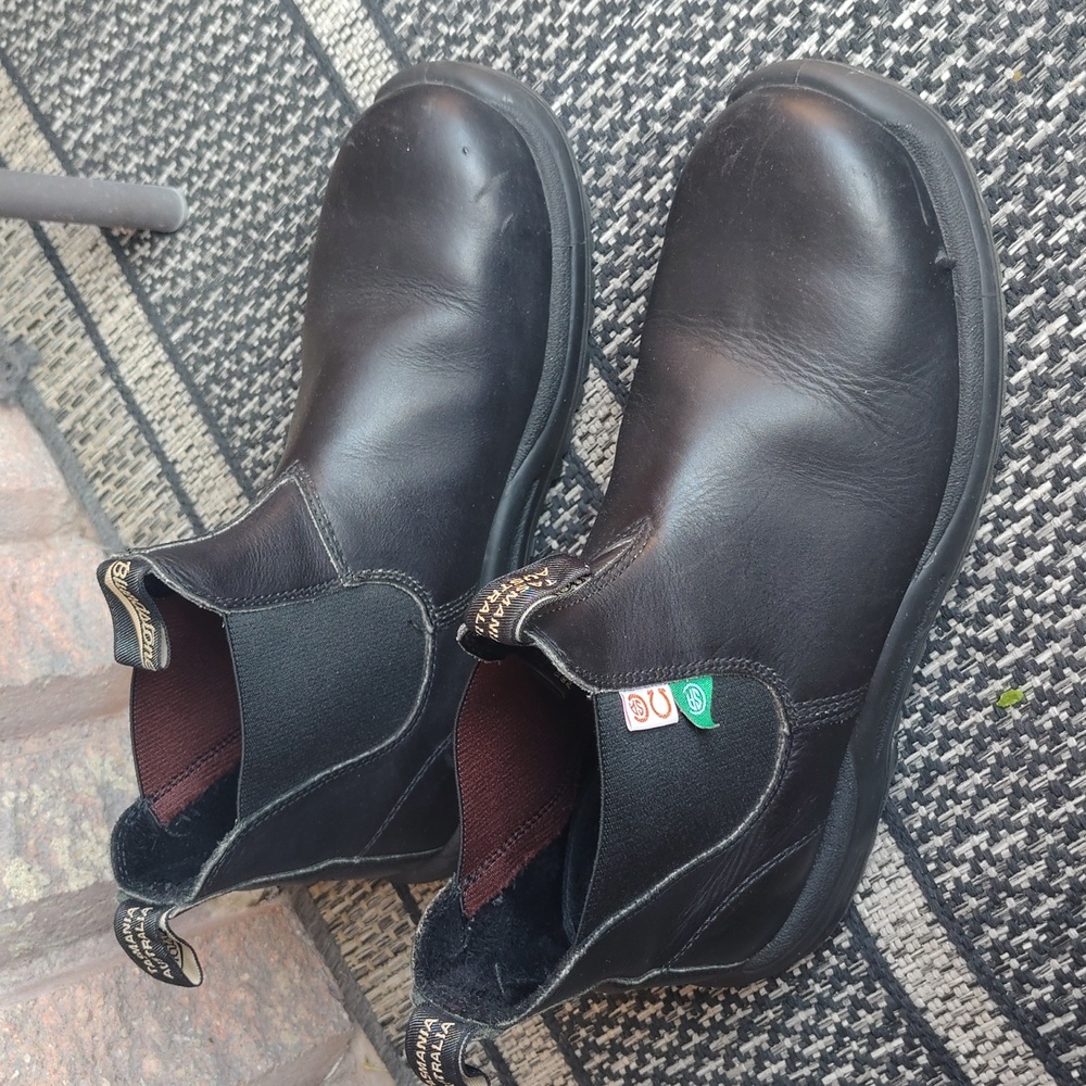 Blundstone Men's Black Leather Work Boots